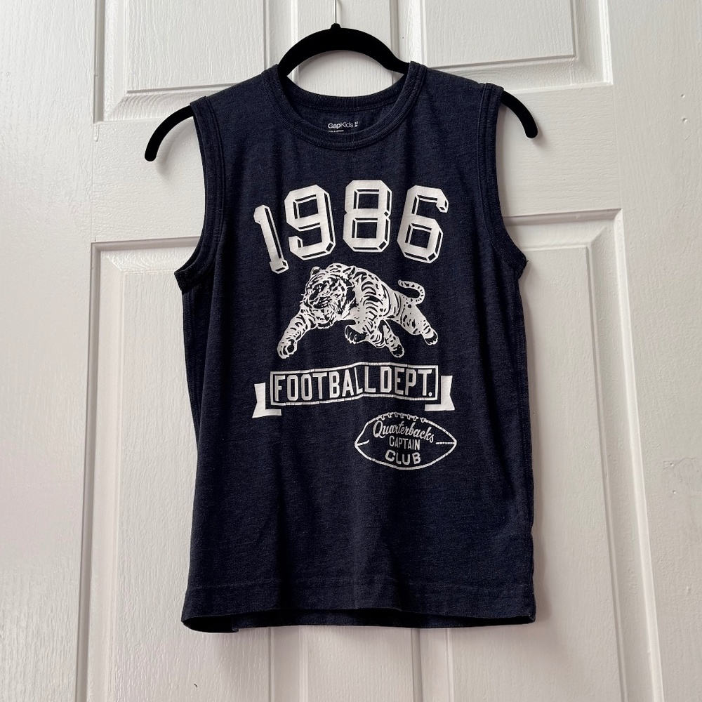 GapKids Boys Blue Heather Tank Top